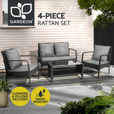 $369.95 • Buy Gardeon Outdoor Furniture Lounge Table Chairs Garden Patio Wicker Sofa Set