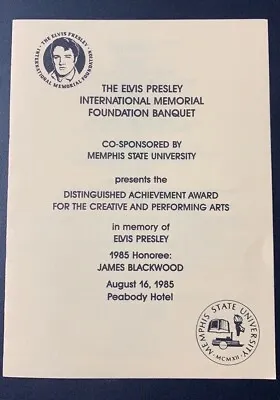 Elvis Memorial Foundation Program / August 1985 / James Backwood / MSU Memphis • $10