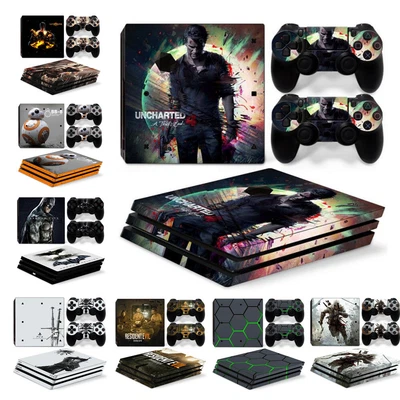 $21.39 • Buy ⭐For Sony PS4 Pro Console Controllers Set Vinyl Decal Cover Skin Sticker HOT⭐
