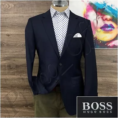 Hugo Boss Mens Blazer Sport Coat 2 Button Casual Jacket Size 40R Wool The James4 • $79.95