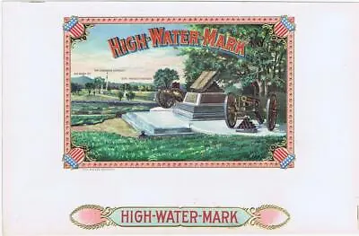 High Water Mark Cigar Box Label Civil War Battle Of Gettysburg GAR • $16