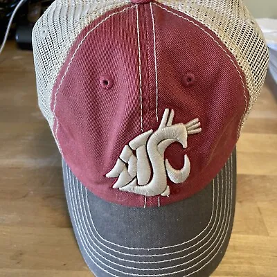 Top Of The World Washington State Cougars Trucker Hat Adult Meshback Snapback • $146.96