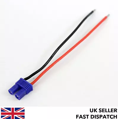 Female EC2 (2mm Bullet) Connector Pigtail/cable 100mm 20 AWG Silicone Wire RC • £2.75