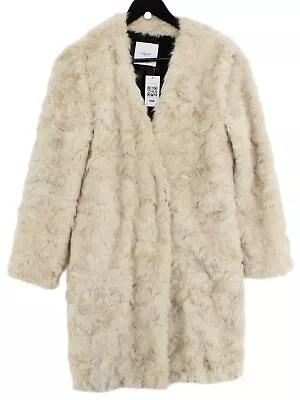 Mango Women's Coat S Cream Other With Polyester Viscose Overcoat • £21.80