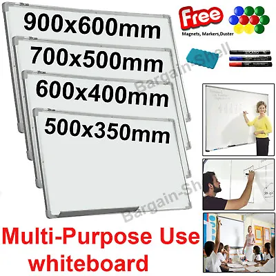 £10.29 • Buy Whiteboard Magnetic Small Large White Board Dry Wipe Notice Office Home School