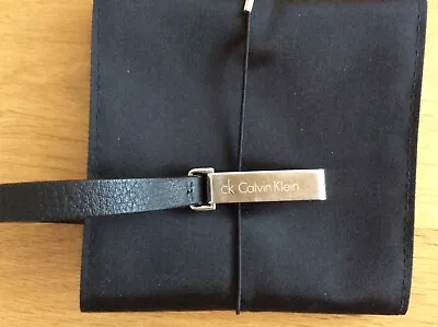 £18 • Buy  New With Authentification Calvin Klein Men’s Black Leather/steel Bracelet