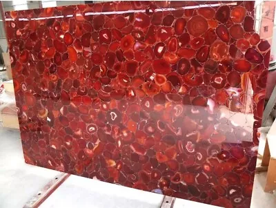 60  X 30  Red Agate Stones Table Top/ Agate Stones Counter Slabs • $2617.25