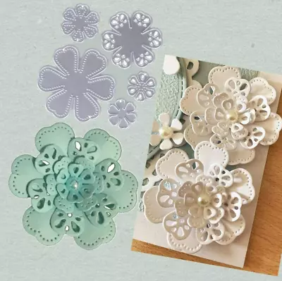 3D Flower  Metal Cutting Die Stencil Embossing Scrapbooking Card Craft Album UK • £3.39