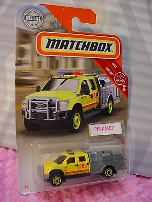 2019 Matchbox #47 FORD F-550 SUPERDUTY ☆yellow Truck; F63 UNIT 2☆MBX Rescue☆ P • $3.99