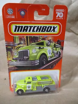 Matchbox 1-100 # 60 MBX Fire Dasher Fire Truck  1:64  Scale Safety Yellow • $3.40