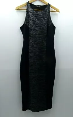 Women's Matalan Abbey Clancy Black Bodycon Dress Size 12 Polyester Elastane Slee • £6.25