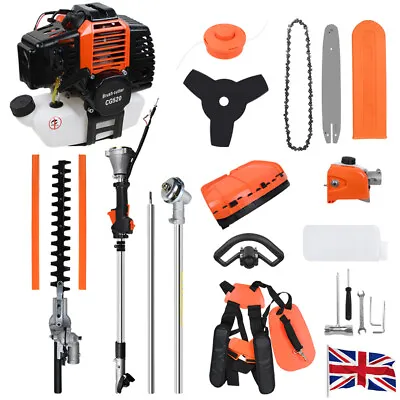 £150 • Buy 52cc Hedge Trimmer Petrol Multi Tool Grass Strimmer Brush Cutter Chainsaw Pruner
