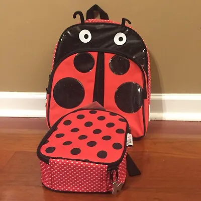 Adorable 2017 American Girl Wellie Wishers Ladybug Backpack & Lunch Box Tote New • £37.99