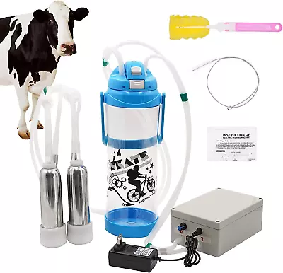 Cow Milking Machine Milker Electric Automatic Portable Adjustable Vacuum Pump • $100.99