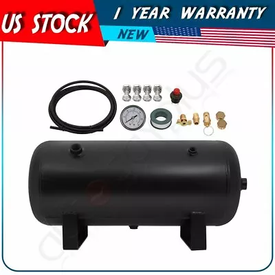 5 Gallon 200 PSI Black Air Horn Tank With Mounting Hardware For Train Truck Van • $74.54