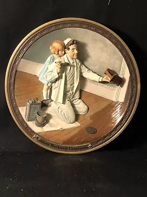 Vintage Norman Rockwell Centennial “THE PAINTER “ 3D Plate • $8