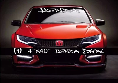 $12.99 • Buy Honda Graffiti Windshield Decal JDM Banner, Turbo Sport, Accord, Civic,  077