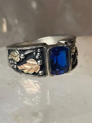 Black Hills Gold Ring Size 7.75 Leaves  Sterling Silver Men  Women • $178