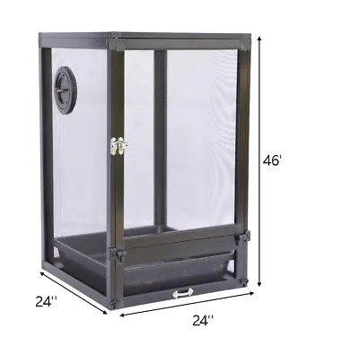 $179.99 • Buy Vertical Reptile Tank Tall Screen Cage Chameleon 24*24*46'' With Tray110 Gallon