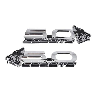 Coyote 5.0 Fender Emblem Kit - Chrome Fits Ford Mustang F150 Bronco 5.0l • $107.84