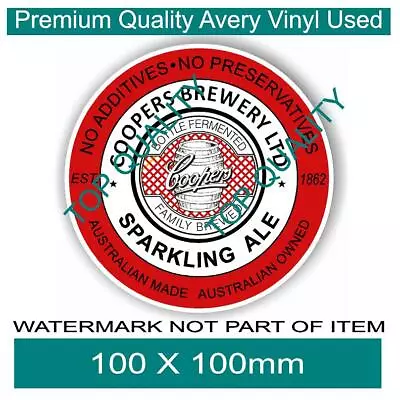 Coopers Beer Sparkling Ale Decal Sticker Bar Fridge Cool Mancave Shed Car Truck • $5.50