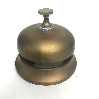 Vintage Cast Brass Desk Bell Hotel Bell • $27.64
