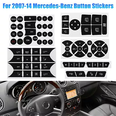 For Mercedes Benz Car Repair Button Door Steering A/C Window Radio Sticker Set • $8.82