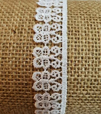 White Guipure Lace Trim Butterfly Width 1.5cm 15mm  X Per Metre 018 • £2.37