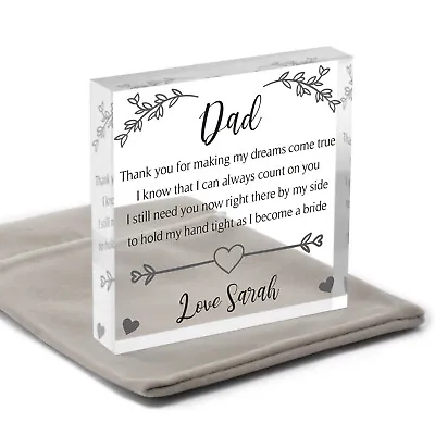 Dad Wedding Favour Father Of The Bride Personalised Thank You Gifts From Bride • £8.99