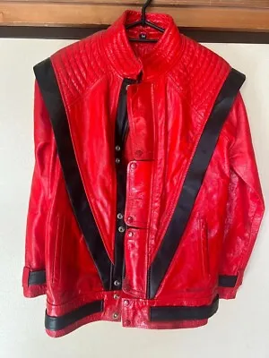 Michael Jackson Red Thriller Jacket Lambskin Leather Official Size Ⅿ • $1398