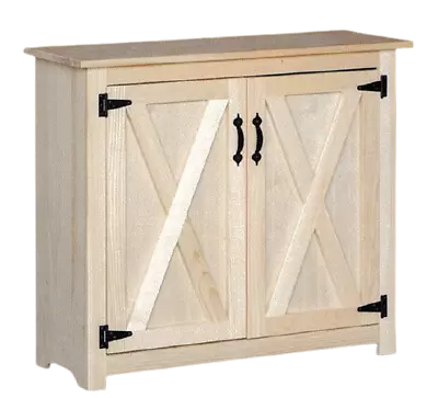 NEW AMISH Unfinished Solid Pine | Hall Cabinet | Barn Door  | Modern Farmhouse! • $249.99