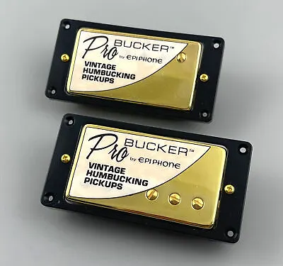 Epiphone ProBucker Humbucker Alnico 5 Gold Pickup Set For LP&SG 5 Wire Plug • $34.90