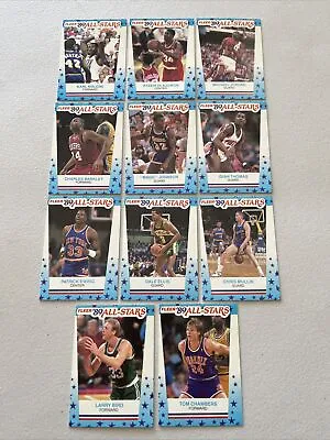 1989-90 Fleer Basketball All Star Sticker Complete 11 Car Set - MICHAEL JORDAN • $34.99