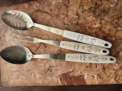 Vintage Flint Harvest Wheat Arrowhead Cooking Utensils Set Of 3 • $15.99