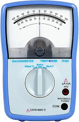 Tekpower TP204 3-Range -50µA – 50µA Analog Galvanometer • $24.99