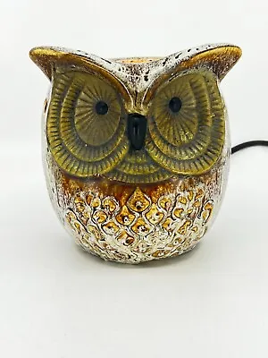 Vintage Owl Lamp From 1990s 5.5  H Table Bed Lamp Ceramic Animal Shape Kids Room • $35