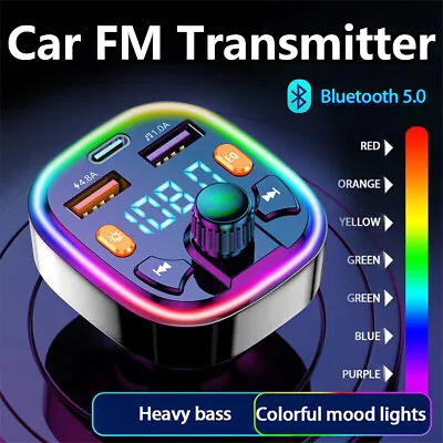 Wireless Bluetooth Car FM Transmitter Handsfree Kit MP3 Player Adapter Charger • $14.99