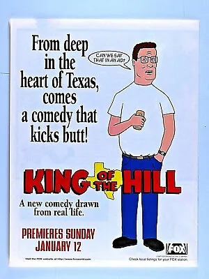$9.95 • Buy KING OF THE HILL 1997 Premier First Episode Vintage Original Print Ad 8.5 X 11 