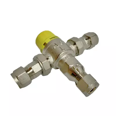 AVG 15mm Tempering Valve Copper Olive Yellow Cap 40 - 50C TVA15CI • $107.80