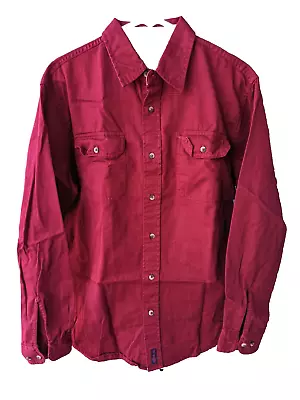 Wrangler  Mens Western Shirtt Medium Long Sleeve Button Up Collared 100% Cotton • $9.99