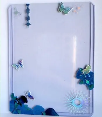 Decorated Toploader For K-pop Photocards Blue Butterfly Fantasy PC Poca Deco • $6.73