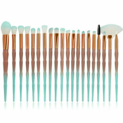 $16.95 • Buy 20PCS Eye Make-up Brushes Diamond Unicorn Eyebrow Blending Brush Green/Brown Set