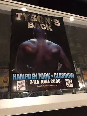 6/24 2000 Mike Tyson's Back Hampden Park Glasgow Lou Savarese Boxing Program Mt • $60