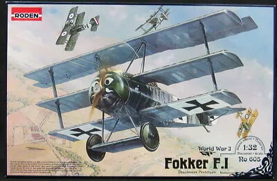 Roden Models 1/32 FOKKER F.I TRIPLANE German WWI Fighter • $44.99