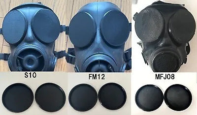 SAS FM12/S10/MFJ08 GasMask Lenses Cover 3D Printed PLA Blackout • $14