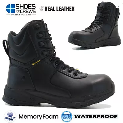 Ladies Leather Waterproof Zip Safety Steel Toe Cap Work Ankle Boots Shoes Size • £19.95