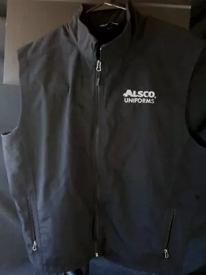 Port Authority Full Zip Polyester Fleece Vest Black Men Size 2XL ALSCO UNIFORMS  • $19.89