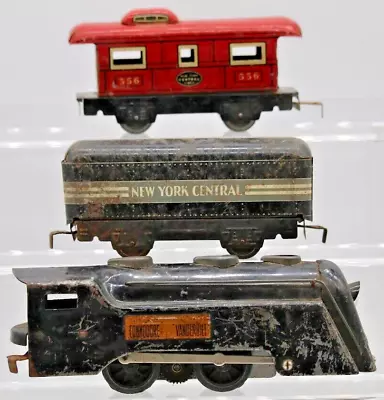 Marx O Commodore Vanderbilt Steam Locomotive/ New York Central Tender & Caboose • $66.49