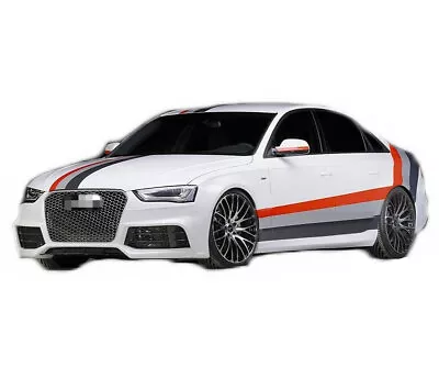 Tricolor Racing Stripe Sticker Kit For Audi A6 Graphics Vinyl Fender Decal Wrap • $119.99