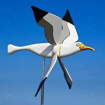 Funny Lovely Durable Whirligig Seagull Windmill Wind Spinner For Garden Kid • £11.95